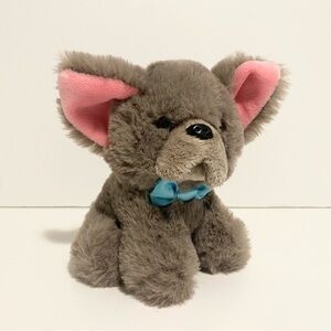 My Life As Plush Puppy Dog 18” Doll Accessory Stuffed Animal Gray Blue Collar 5”